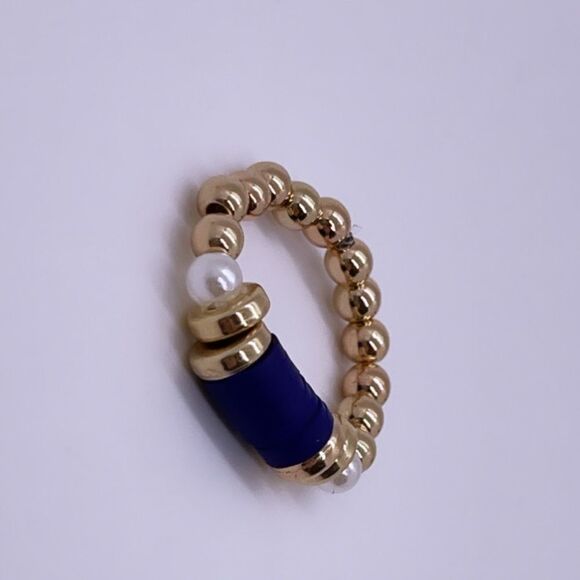 NWT Wool + Pepper Co. Beaded Stackable Ring - Picture 3 of 5